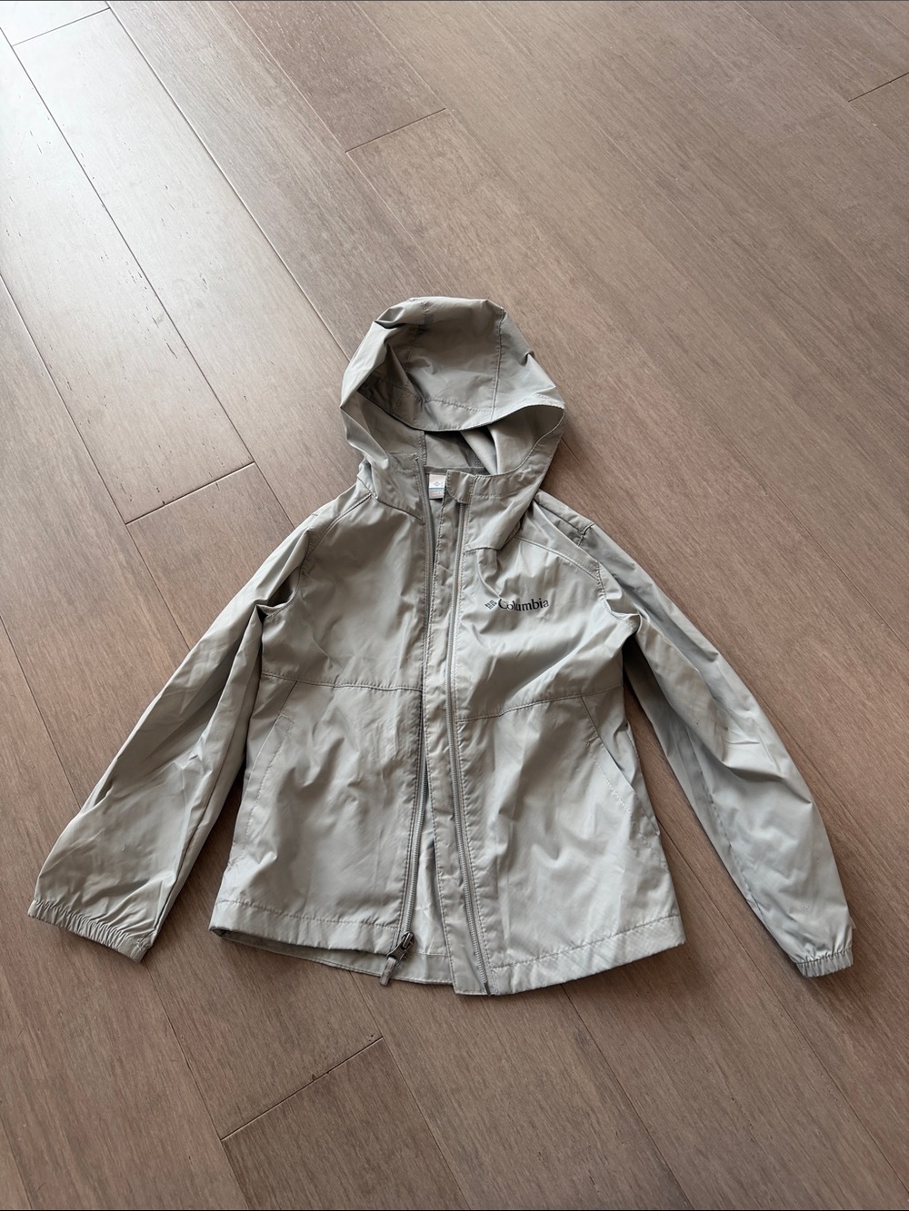 Columbia Kids Hooded Raincoat — Light Gray XXS (4/5)